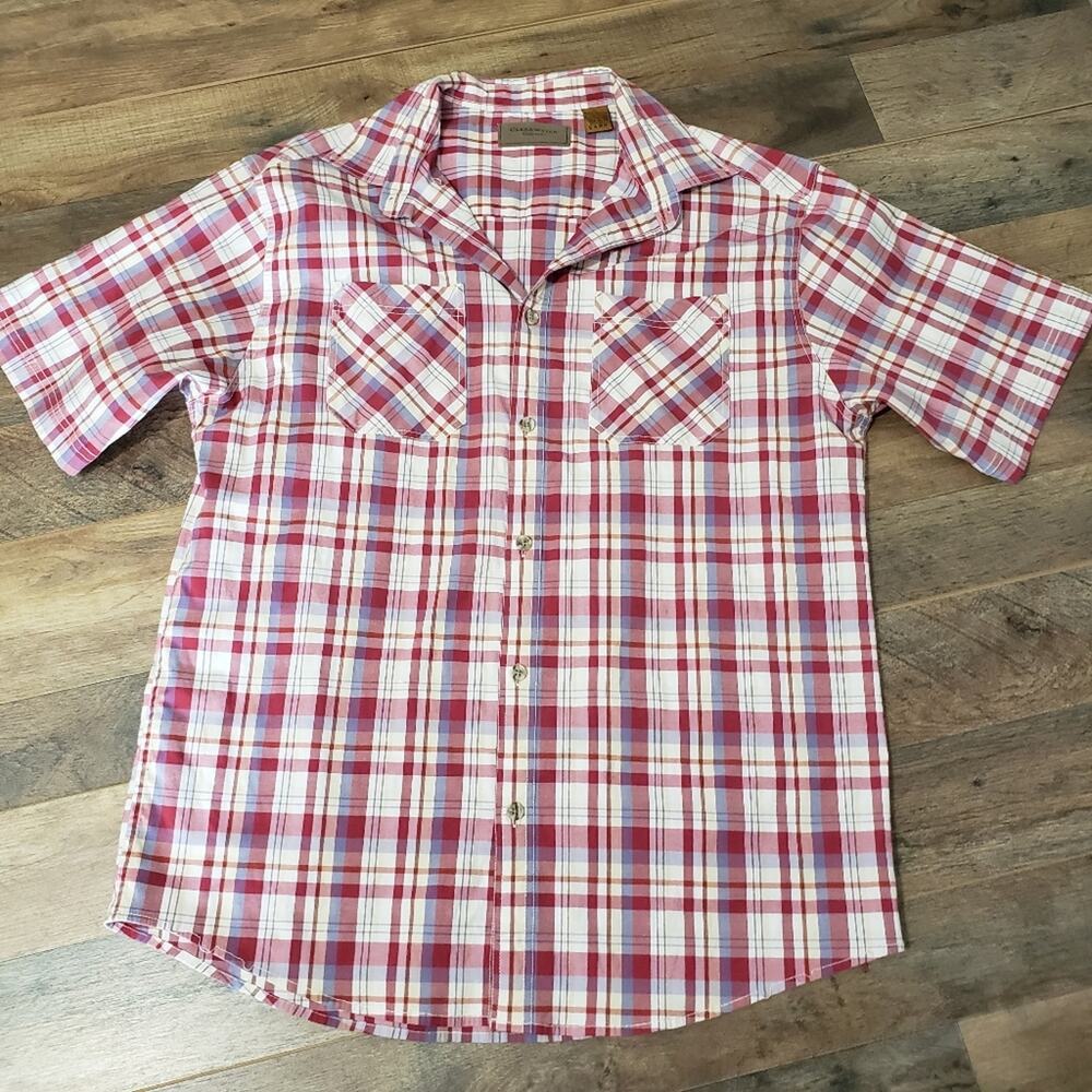 Red Plaid Casual Button Down Shirt
